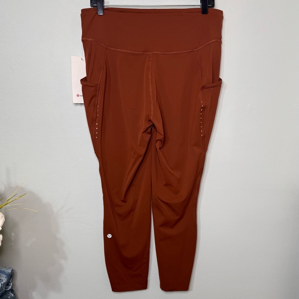 Lululemon Fast & Free High Rise Tights Athletic Leggings Dark Terracotta 14 NWT - Picture 11 of 12